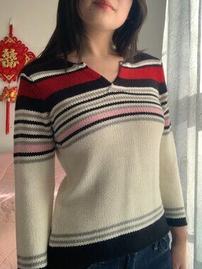 Vintage Striped Knit Sweater